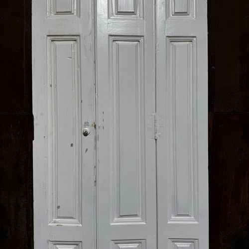 Alter Fensterladen Klappladen Innenbereich faltbar / um 1900 / H230 B64 S3,2cm - Bild 3 von 12