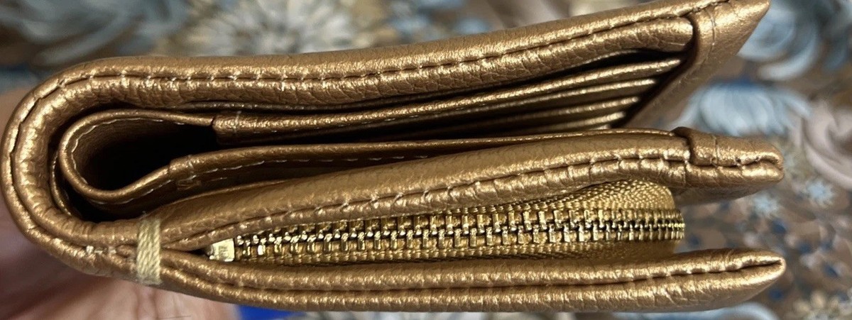 GOLD PFEIL (German Brand) Women's Leather Gold Small Bi-fold