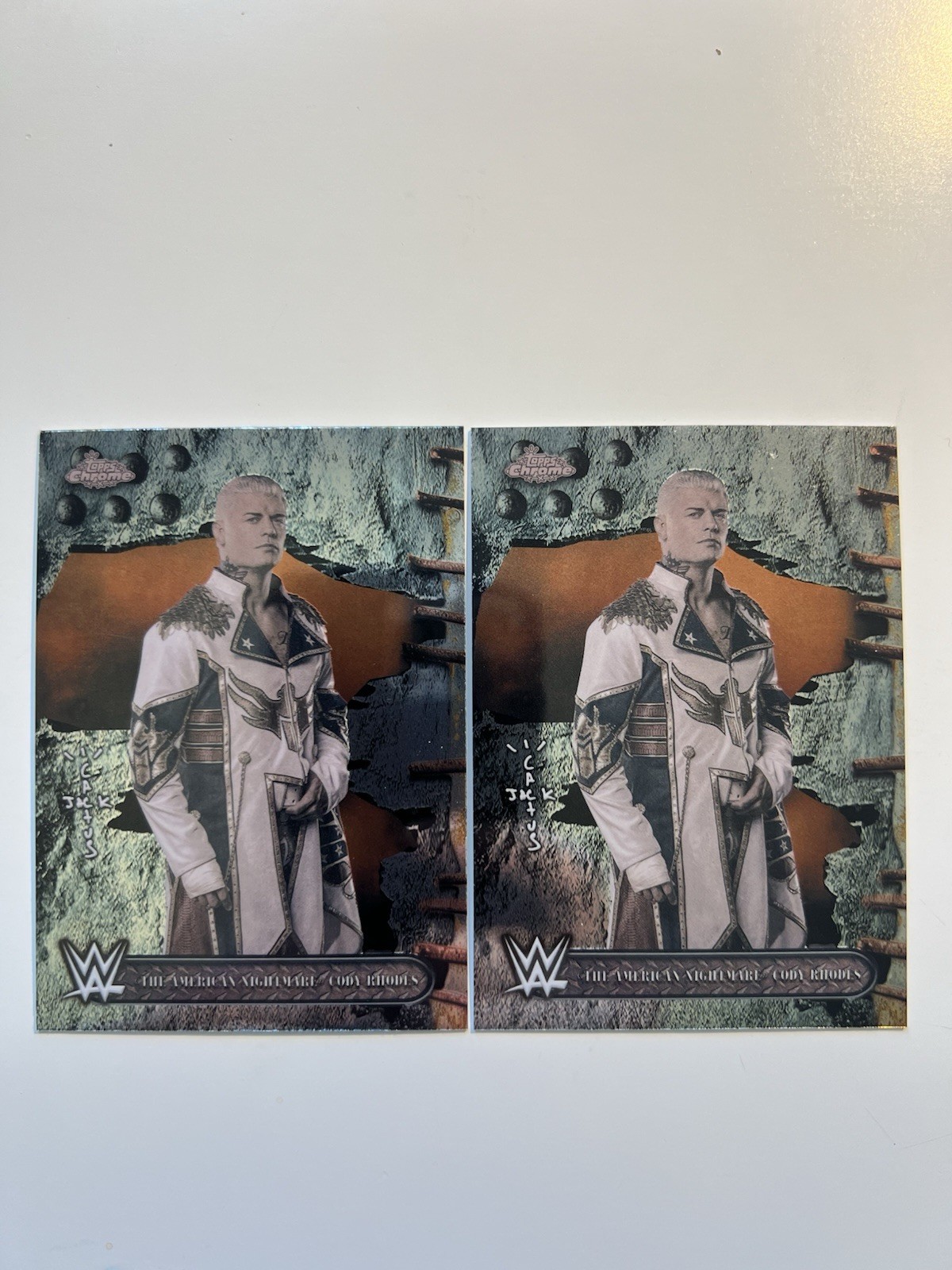 (2x) 2025 Topps Chrome WWE x Cactus Jack Cody Rhodes