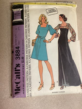 McCall's Pattern 3884, Size 8, Trademark 1973 - Vintage Dress Halloween Costume