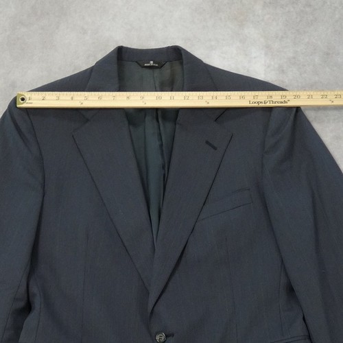 Vintage Ralph Lauren Anzug Set Herren 44R 32 x 31 Marineblau Gestreift Polo Club Hergestellt in den USA - Bild 10 von 17