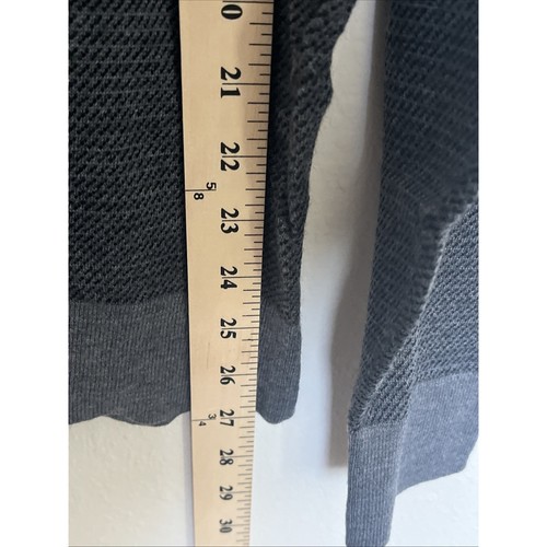 Hart Schaffner Marx Sweater Mens Gray Extra Fine Merino Wool 1/4 Zip Sz Large - Picture 9 of 10