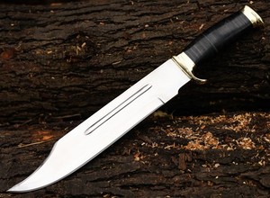 18" Large Handmade Forged Crocodile Dundee Knife, D 2 Steel Knife Blade  HK-19-C
