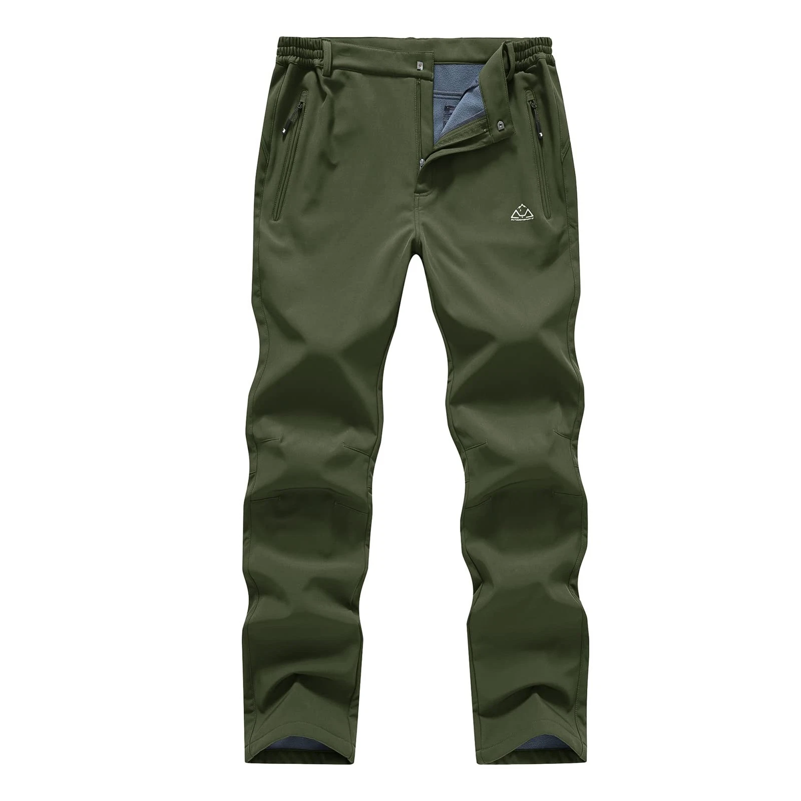 Men's Utility Work Pants Snow Waterproof Softshell Winter Fleece Lined Insula...
