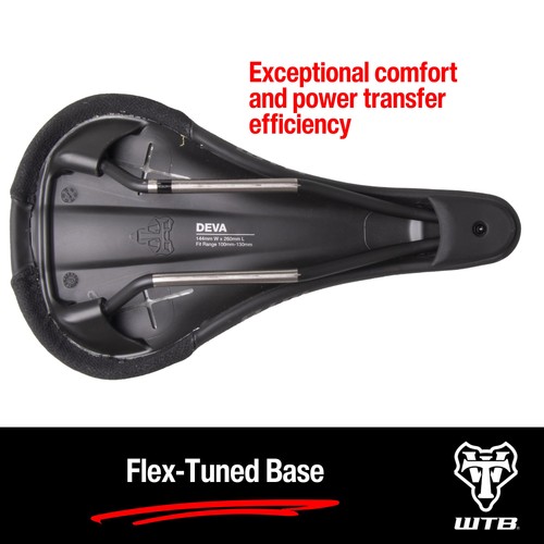 WTB Deva Bike Saddle Steel Rail Padded Seat for Mountain Gravel Comfort Ride - Picture 3 of 4