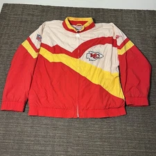 Vintage Kansas City Chiefs Apex One Jacket Large Vtg 90s Puffer Damage