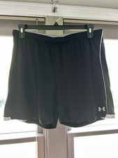 Women  s Umbro Soccer Shorts Sz Lg Black With Mesh Vents On Sides