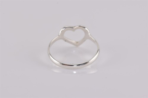 Sterling Silver 11mm Polished Open Cutout Heart Band Ring 925 Sz: 8 - Picture 4 of 7