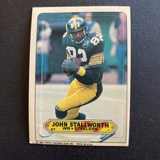 1983 Topps Football Sticker #27 John Stallworth WR Pittsburgh Steelers