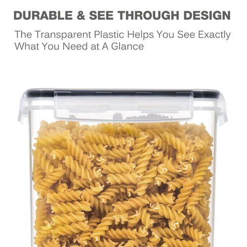 Large Food Storage Containers with Lids Airtight 5.2L /176Oz, for Flour, Suga... - Foto 4 di 6