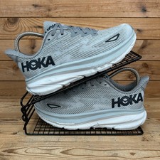 Hoka One One Trainers Mens Size UK 6.5 Clifton 9 Grey Harbor Road Running Shoes