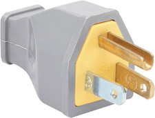 SA399GRYCC10 Residential Straight Blade Plug 15-Amp 125-Volt Two Pole Three Wire