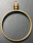 One Antique Bronze Half Dollar 30.6mm Coin Bezel Screw-Top Mount Holder Pendant