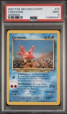 2001 Pokemon DEUTSCH Unlimited Neo Discovery Corasonn-Corsola 37/75 PSA 9 MINT
