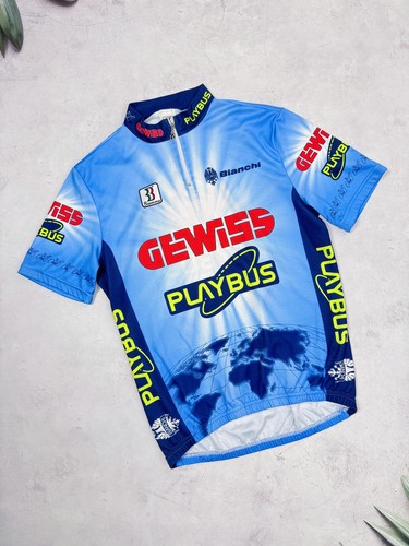Vintage Biemme Gewiss Playbus Cycling Jersey Bianchi size Medium - Picture 11 of 18