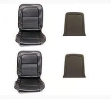 Scott Drake 67-S-BUCK-BK Front Bucket Seat Standard Upholstery - Black