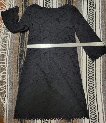 Alfani Womens Black Lace Dress 3/4 Sleeve Size Small  - Picture 3 of 5