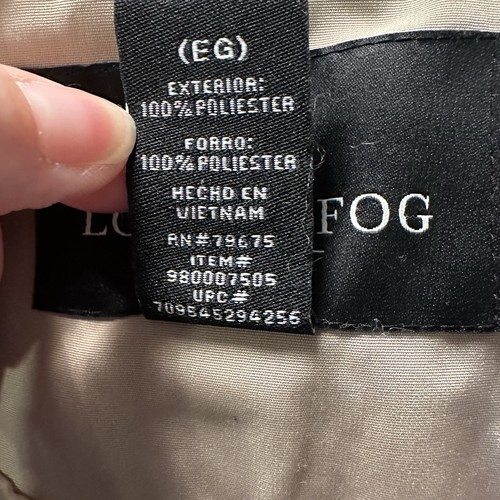 London Fog Women's Rain Coat Beige XL Removable Hood Belted Classic - Picture 5 of 14