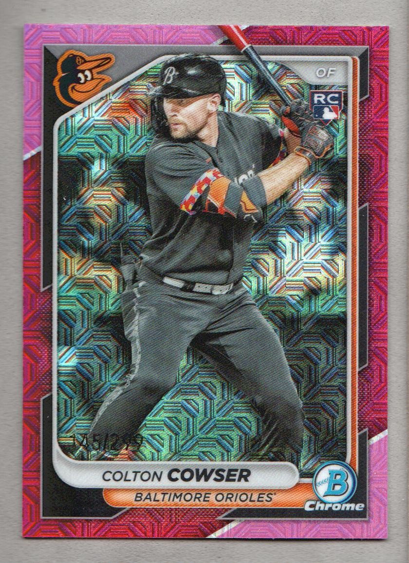 2024 Bowman Chrome Baseball Mega Box Fuchsia Refractor #31 Colton Cowser /299