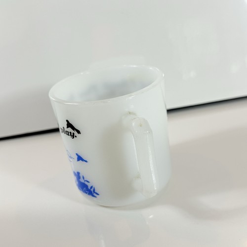 Taza de colección Hazel Atlas Lord I Thank Thee for Today, vaso de leche para niños de 3" ciervo - Imagen 5 de 6