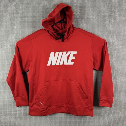 Nike Hoodie Herren Gr. Large rot Pullover Therma Fit Sweatshirt Fleece 445121 - Bild 1 von 20