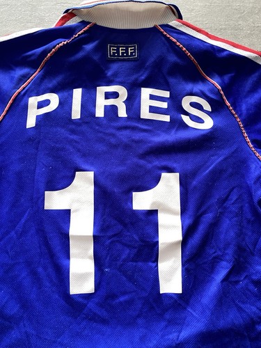 Maillot officiel France 1998 Adidas Pires #11 taille 14 ans très bon état retro - Bild 11 von 13