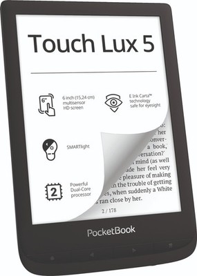PocketBook Touch Lux 5 eReader | 6'' E-Ink Display | WLAN | Schwarz | Gebraucht