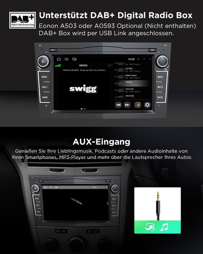 7" Autoradio Android 13 CarPlay NAVI Wlan Für Opel Astra Zafira Vectra Corsa C/D - Bild 19 von 22