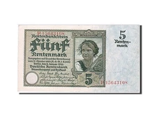 [#258581] Banknote, Germany, 5 Rentenmark, 1926, 1926-01-25, UNC(60-62)