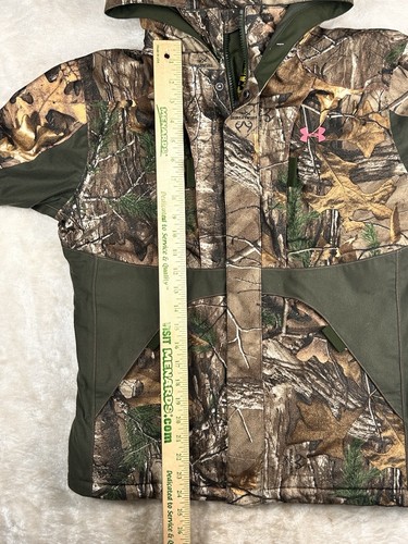 Under Armour Damen Camouflage Gunpowder Jacke Kapuze Realtree S Coldgear - Bild 5 von 13