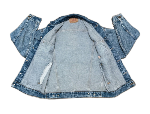 *VINTAGE* Size XS - Levis Mens Trucker Jacket 527 Button USA 1970 1980 ACID WASH - Picture 3 of 15