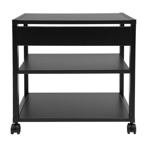 3-stufiger AV-Medienständer TV Entertainment Center Stereo-Komponenten mit Rädern Zuhause - Bild 9 von 12