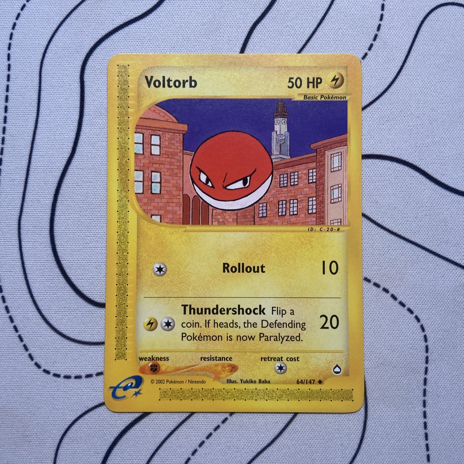 Voltorb 64/147 Aquapolis WOTC Vintage Pokemon 2002 NM