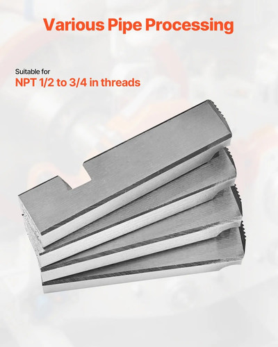  Troqueles para máquina roscadora, troqueles de tubería NPT de 1/2"-3/4" (4 paquetes), tubo HSS para diestros - Imagen 2 de 2
