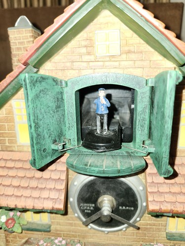Bradford Exchange "Golden Spike" Train Cuckoo Clock *No Pendulum Included - Picture 5 of 17