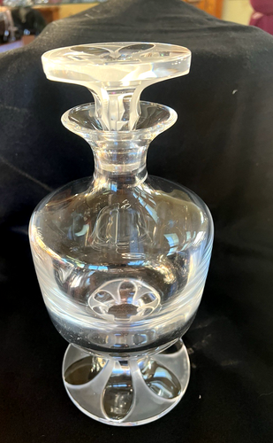 Vintage Lalique Valencay French Crystal Decanter MINT MCM Pedestal Design LARGE! - Picture 3 of 15