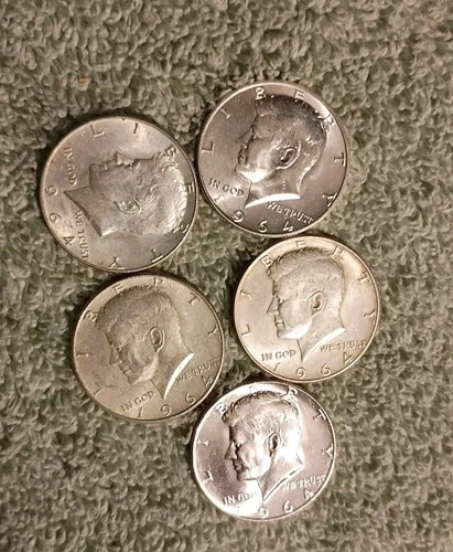New Listing1964 Kennedy Half Dollars 90% SILVER COIN BU UNCIRCULATED