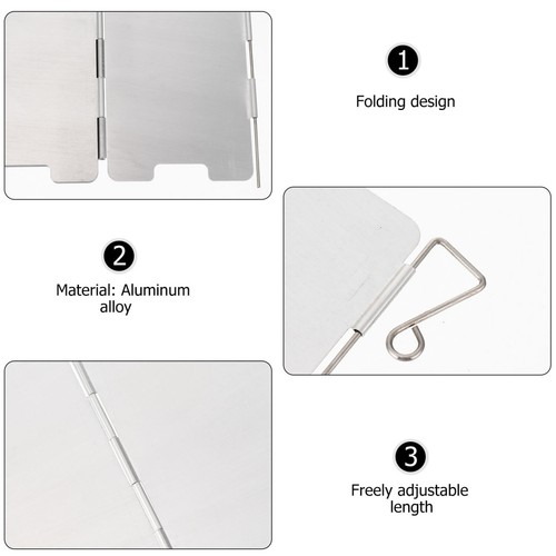  2 Sets Outdoor Folding Wind Screen Lightweight Burner Windshield - Picture 8 of 12