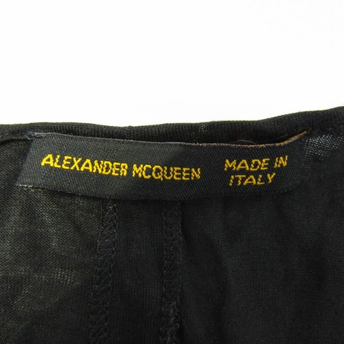 Alexander McQueen Viskose schwarzes ärmelloses Kleid mit Halsband Damen Größe 40 - Bild 3 von 7