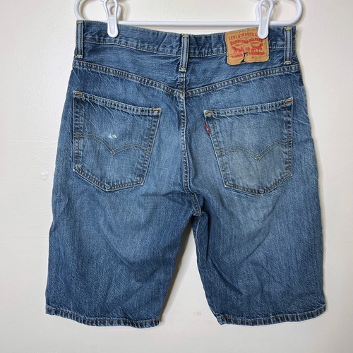 Levi's 569 Jorts Sz 32 Loose Denim Jean Shorts Blue Mid Rise Casual - Picture 2 of 7