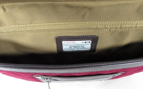 Knomo London Womens Slim Small Quilted Felt 13-14" Laptop Sleeve Bag, Berry - Picture 7 of 7