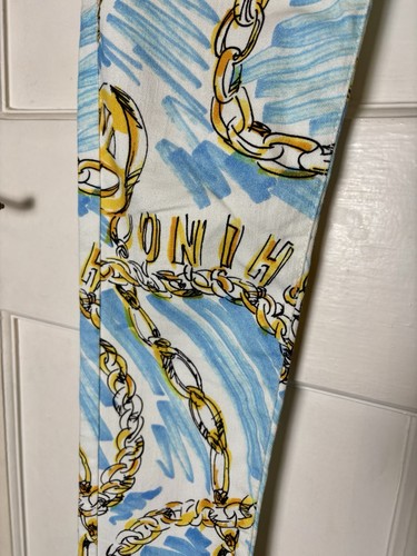*MOSCHINO COUTURE BLUE YELLOW CHAIN PRINT JEANS* - Picture 5 of 12