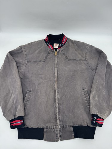 Vintage Saddle King Canvas Aztec Jacket Carhartt Style Size XL Long USA 90s Western - Bild 1 von 9