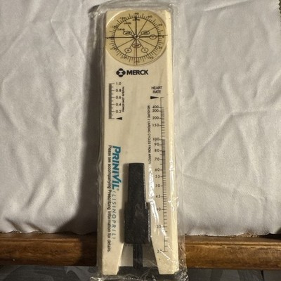 Prinivil Merck Promotional Pharmaceutical Drug Rep Heart Rate Ruler SEALED