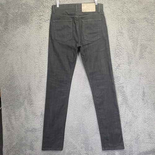 Naked & Famous Weird Guy Jeans 30x34 Japanese Selvedge Raw Denim Black Gray - Picture 11 of 23