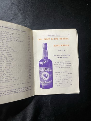 PRE PROHIBITION LIQUOR CATALOG BOOKLET PEDERSON MERCANTILE MOOREHEAD MINN. 1904 - Picture 3 of 12
