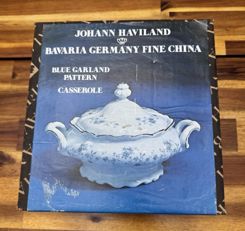 Vintage Johann Haviland "BLAUE GIRLANDE" Bayern, West Germany, 7" Kasserolle - Neu im Karton - Bild 2 von 3