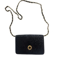 Vintage Sequin Bueno Shoulder Bag - with chain strap - back and gold