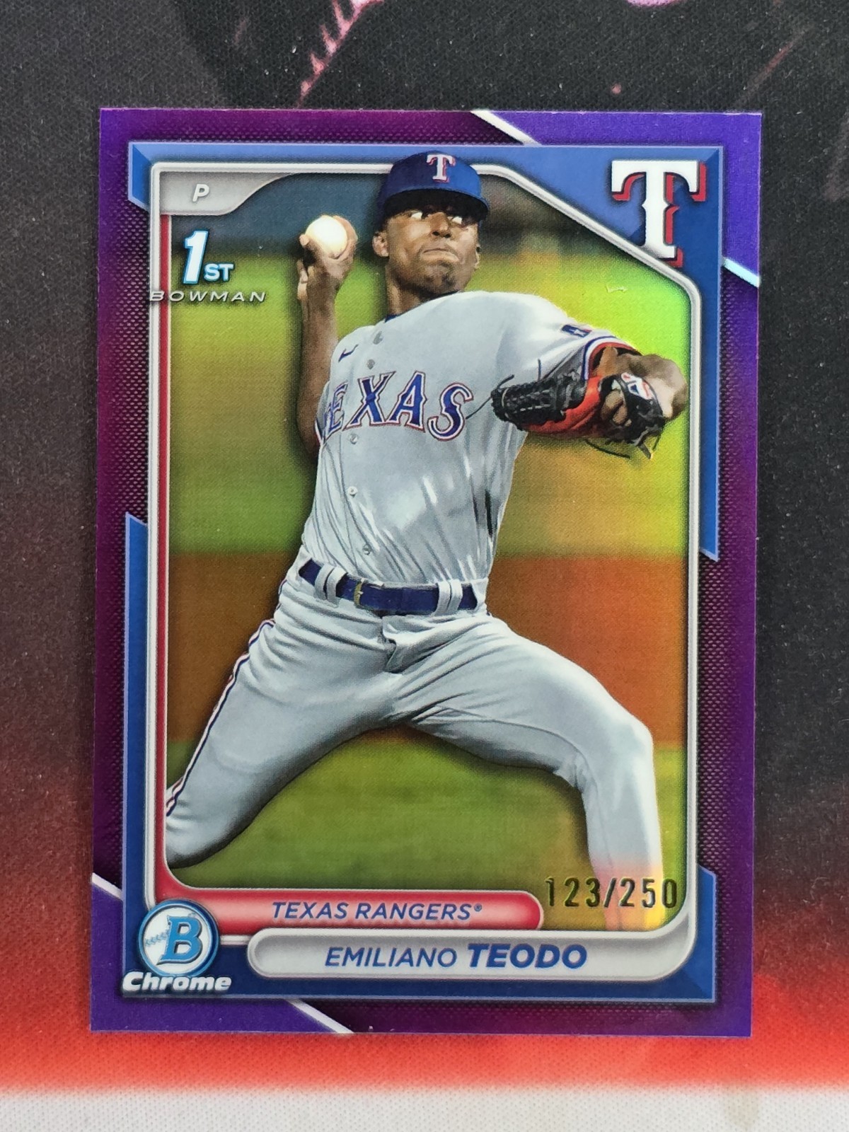 2024 Bowman Chrome Prospects Emiliano Teodo 1st Bowman Purple /250 RC #BCP-180