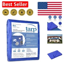 10 x 20 Ft. Waterproof 5-mil Blue Poly Tarp - All-Purpose Outdoor Protection